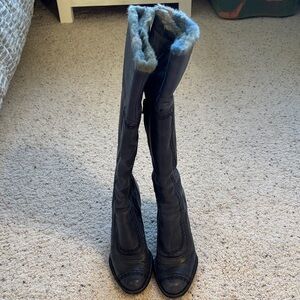 Gorgeous Women's Dark Dusty Blue Tall Boots by Dkode